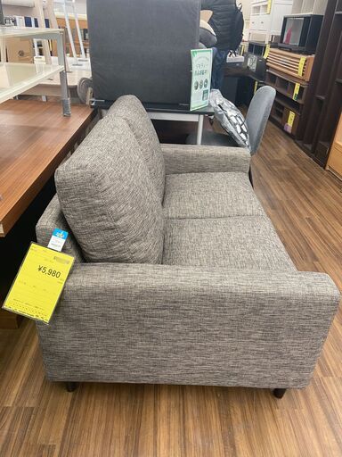 【JG守口：ジモティ割引】ソファー　グレー　幅130cm 奥行75cm 高さ80cm