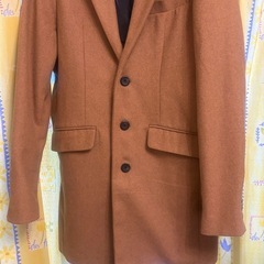 メンズ キャメル チェスターコート の画像