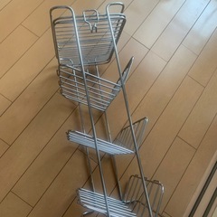 【お取引中】浴室用ラック+マグネットフック　どちらも丈夫ですの画像