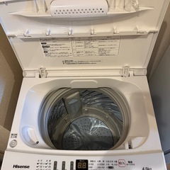【取引中】【無料】Hisense製 洗濯機(2020年モデル)の画像