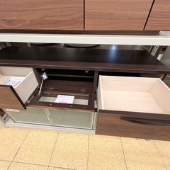 《リユースマン倉敷》TVボード  ブラウン テレビ台 ガラス扉 収納の画像