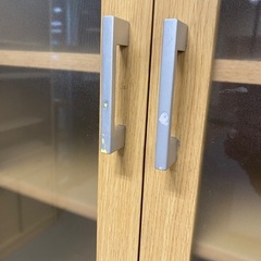 ◆中古◆格安◆食器棚◆カップボード◆ニトリ◆訳あり品◆スリム◆ナチュラル◆の画像