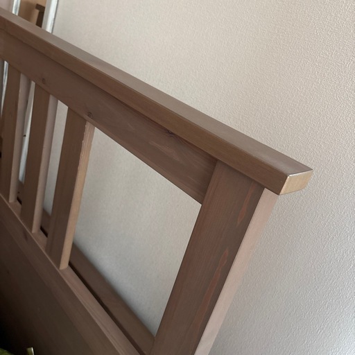 IKEA HEMNESシリーズ　ダブルベッド　フレームとルーローイ(すのこ)付