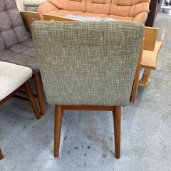 今2602-694 家具の大丸 Moco Chair⑤ CF-3068-1 モスグリーン ダイニングチェア 椅子 キズ汚れほつれ有りの画像