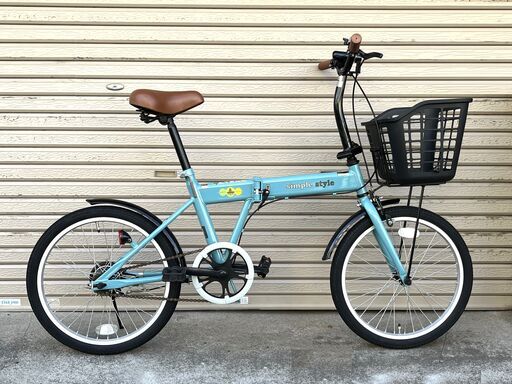 KCD 折りたたみ自転車 20インチsimple style GL-M20L カゴ・ライト・鍵