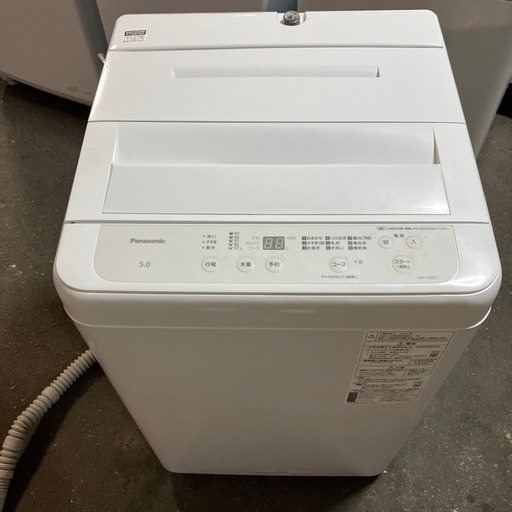 A2602-0568 Panasonic全自動洗濯機5.0kg NA-F5BE3 動作確認済み　2024年製　キズ汚れ有り