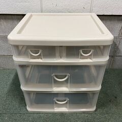 3段 衣装ケース 収納ケース 衣服収納 小物収納 プラスチック製 幅50cm×奥行44cm×高さ59cmの画像