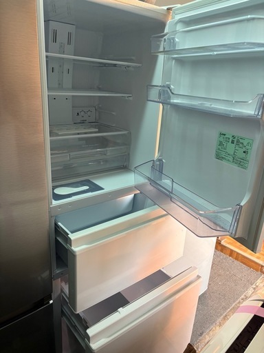 三菱 【右開き】2023年330L 3ドア冷蔵庫 ホワイト MR-C33H-W