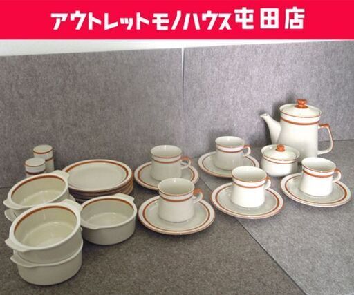 ヴィンテージ食器19点① R.Asai ストーンウェア 日本製 プレート カップ 喫茶店 mim-mi SHOWA S STONE 昭和レトロ 札幌市