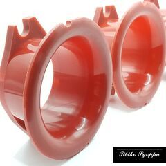 FCR　レジン (樹脂タイプ ) ファンネル　一台分　ケイヒン　レッド　赤　キャブレター 　37ｍｍ　39ｍｍ　41mm 未使用　新品の画像