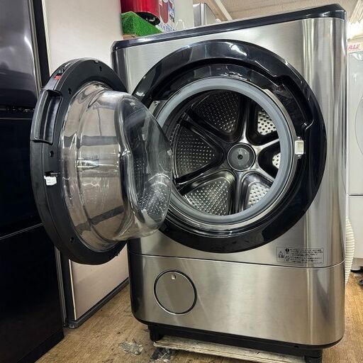 地域限定送料無料　美品【 HITACHI 】日立 ビックドラム 洗濯12.0㎏/乾燥6.0㎏ ドラム式洗濯乾燥機 AIお洗濯機能 風アイロン ビッグドラムアプリ BD-NX120C