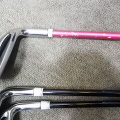 【KSD/Toi/01】女性用ゴルフセット・ビギナー用・キャディバッグ　ピンク＆ホワイトクリーブランドゴルフ 日傘つきの画像