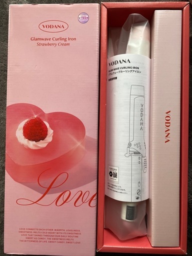 VODANA グラムウェーブカーリングアイロン　ストロベリークリーム　36mm