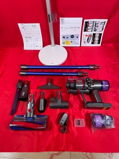 ダイソン ② SV15 V11 純正スタンド収納　長さ違う２本のパイプ　２タイプヘッドから選択　新品交換用フィルター　フルパーツ