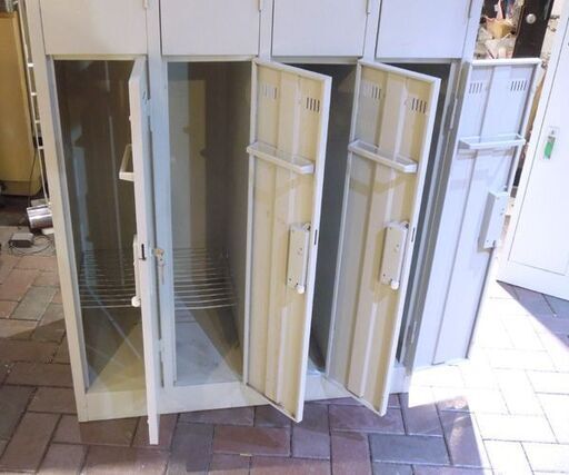 8人用 スチールロッカー 1箇所カギ無し 4列2段 幅90 奥行51.5 高さ179cm グレー オフィス 事務所 業務用 札幌市東区 新道東店