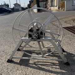 アルミ　ホース　巻取り機　動力噴霧器　高圧ホース　農機具　消毒　散布　散水の画像