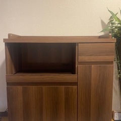 LOWYA（ロウヤ）食器棚 レンジ台 ミドルタイプ コンセント付きの画像