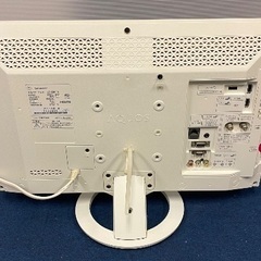 液晶カラーテレビ　SHARP 2017年式　22型　白の画像