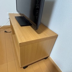 【2/28まで】ニトリ　木製テレビ台　キャスター付きの画像