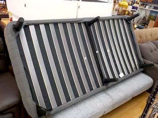 ニトリ 脚付きマットレスベッド シングルサイズ 幅96×奥行199×高さ41cm グレー 洗えるカバー NITORI 西岡店