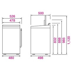 Haier ハイアール全自動電気洗濯機5.5Kgの画像