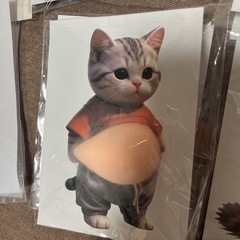 柴犬お腹シール&ねこちゃんお腹シールの画像