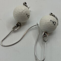 Ｃｈｒｉｓｔｉａｎ　Ｄｉｏｒ　ピアス　ホワイト＆シルバー　送料無料の画像