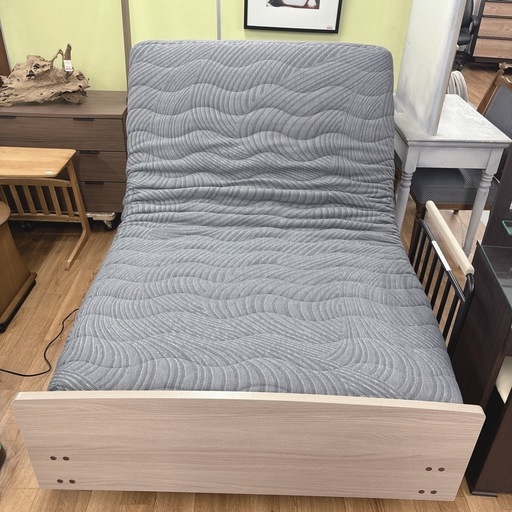 I616 ? ジモティー限定価格！ NITORI 電動セミダブルベッド 3モーター ライズ3 3M-F GY ⭐ クリーニング済