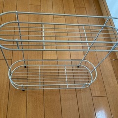 お風呂の収納　シャンプー　石鹸等  バスラックワイド2段の画像