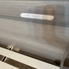 シングルベッド　片側引き戸付き　色グレー　の画像