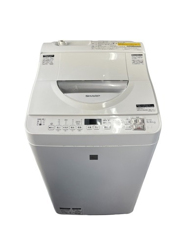 SHARP 全自動洗濯機 5.5kg ES-T5E5 2018年製 ホワイト