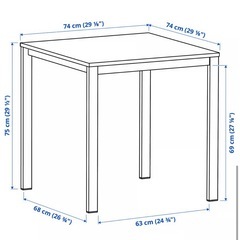 【値下げ可】IKEA ダイニングテーブル 白 VIHALS ヴィーハルスの画像