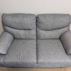 【ニトリ】2人用布張りソファ（キャッツ3 GY）の画像