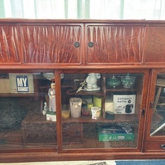 サイドボード　キャビネット　タンス　本棚 和風　レトロ　昭和の画像