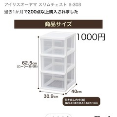 【値下げ】アイリスオーヤマ　スリムチェストの画像