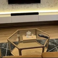 【本日処分】ローテーブル　ガラスの画像