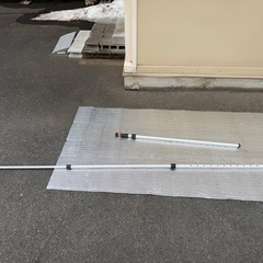【アルミ製】伸縮式タープポール 2本セット（最長240cm・軽量・高さ調節可）の画像