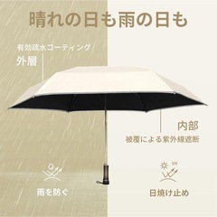 【新品】日傘 折りたたみ傘 軽量 UVカット率100% 折り畳み日傘 遮光 遮熱 肌を守る 晴雨兼用 耐風撥水 超軽量230g  400T高密度生地の画像