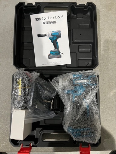 最終価格！ラスト1個！新品未使用品！ブラシレス21V電動インパクトレンチ バッテリー、充電器付き！350N マキタ互換あり ソケット付きフルセット！