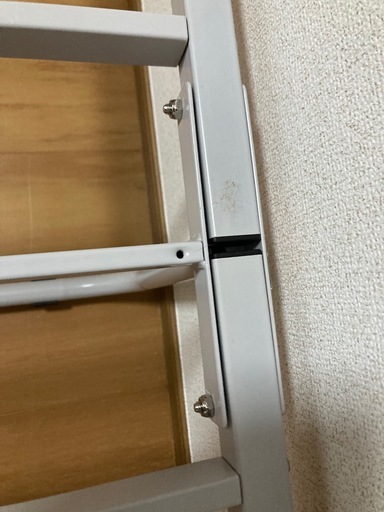 【未使用・組立済み完成品】新生活に！折り畳みダブルベッド(ミルキーグレージュ) 未使用・組立済み完成品】新生活に！折り畳みダブルベッド(ミルキー