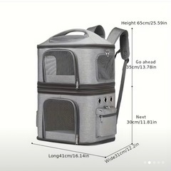 二重層ペットリュックサック キャットバッグ ですの画像