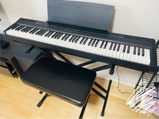 YAMAHA P-105 電子ピアノ 88鍵 スタンド・椅子付き 動作確認済み