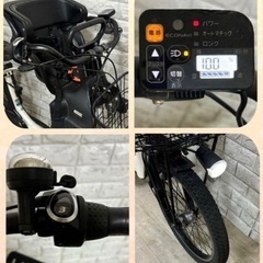 🌸美品🌈大容量8🌸室内保管🌼パナソニック ⚪️ギュットアニーズ　🌸子供乗せ電動自転車ホワイト14の画像