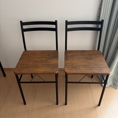 ダイニングテーブル　チェア2脚　セットの画像