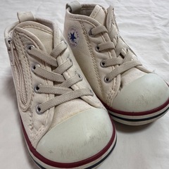 🌈converse スニーカー　オフホワイト　14.5の画像