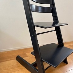 STOKKE Tripp Trapp ブラック　欧風ハイチェア　ストッケ トリップトラップ ハイチェア シリアル3の画像