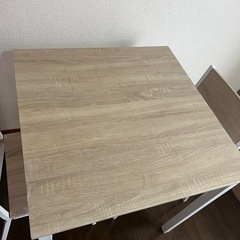 【受渡し者決定】サイズ追記しました。ダイニングテーブルセット　2人用　北欧インテリアの画像