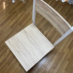 ニトリ/シンプルな木目調ダイニング3点セット LDS4553 (NA/WH)　の画像