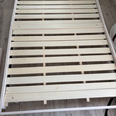 明日まで　セミダブルベッド　フレーム　マットレスの画像