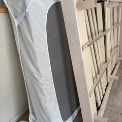 明日まで　セミダブルベッド　フレーム　マットレスの画像